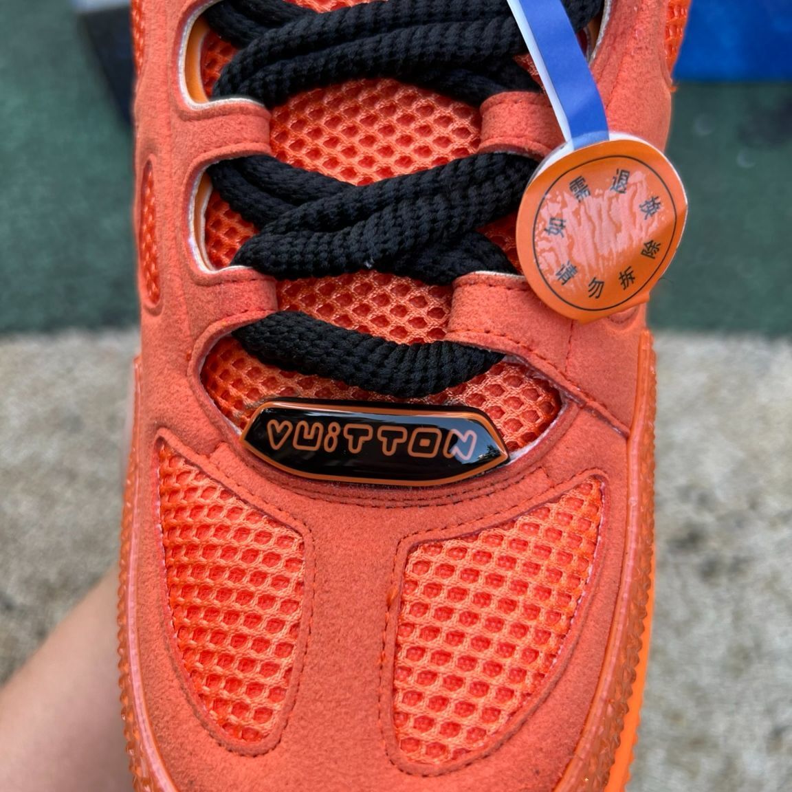 Louis Vuitton Skate Naranja Diamante