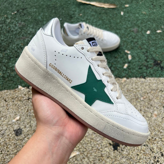 Golden Goose Ballstar Verde y Blanco