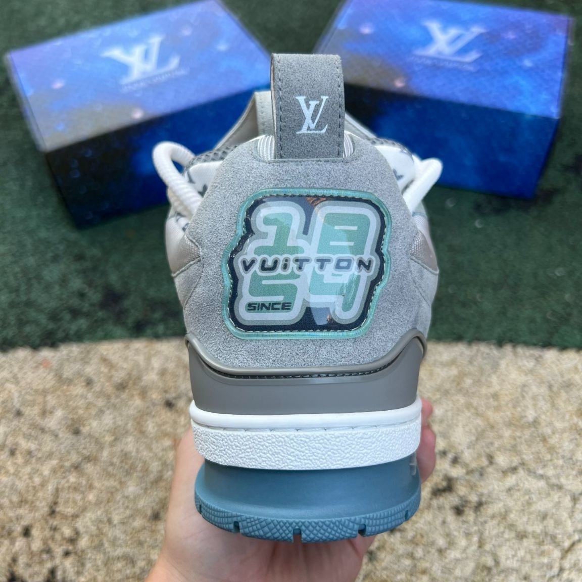 Louis Vuitton Skate Gris y Azul