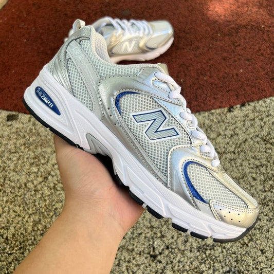 New Balance 530 Plateado y Azul