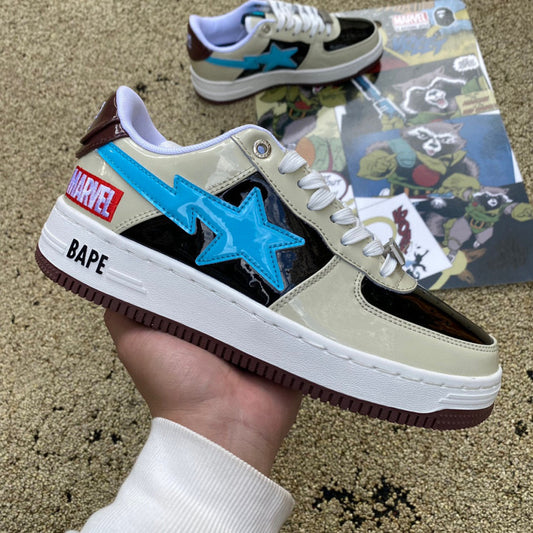 Bape Sta SK8 x Marvel Beige y Azul