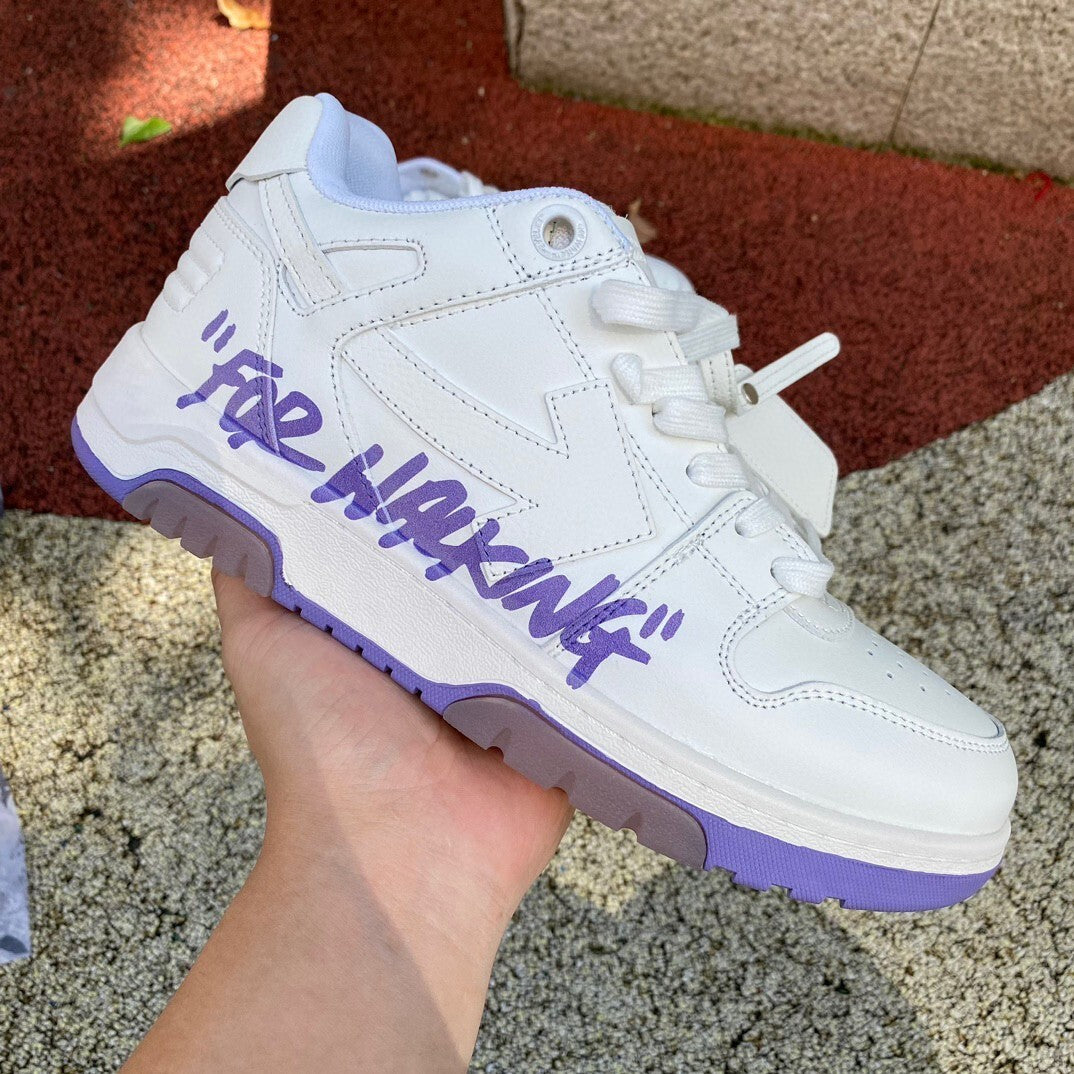 Off White Low Tops Blanco y Morado